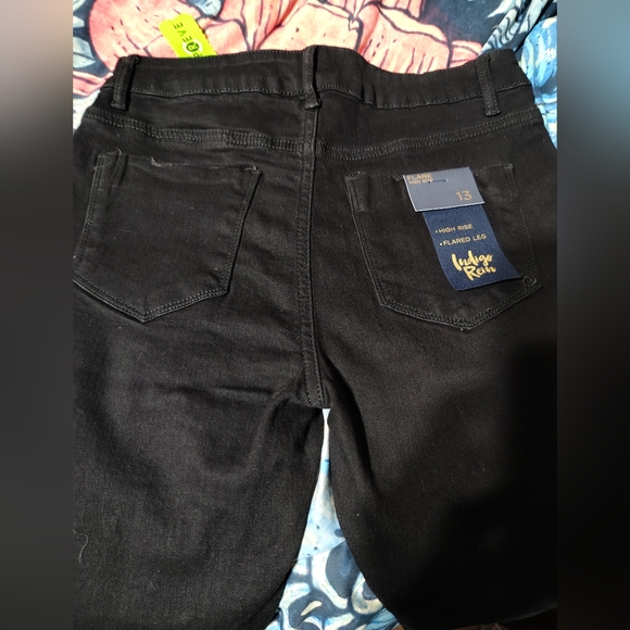 Indigo Rein High Rise Black Flare Jeans /SZ 13/NWT/ Recycled Bottles/ Info - Picture 3 of 11